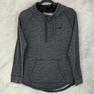 Vtg Y2k Hollister Gray Hoodie Pullover Mens Size S preppy grunge skater